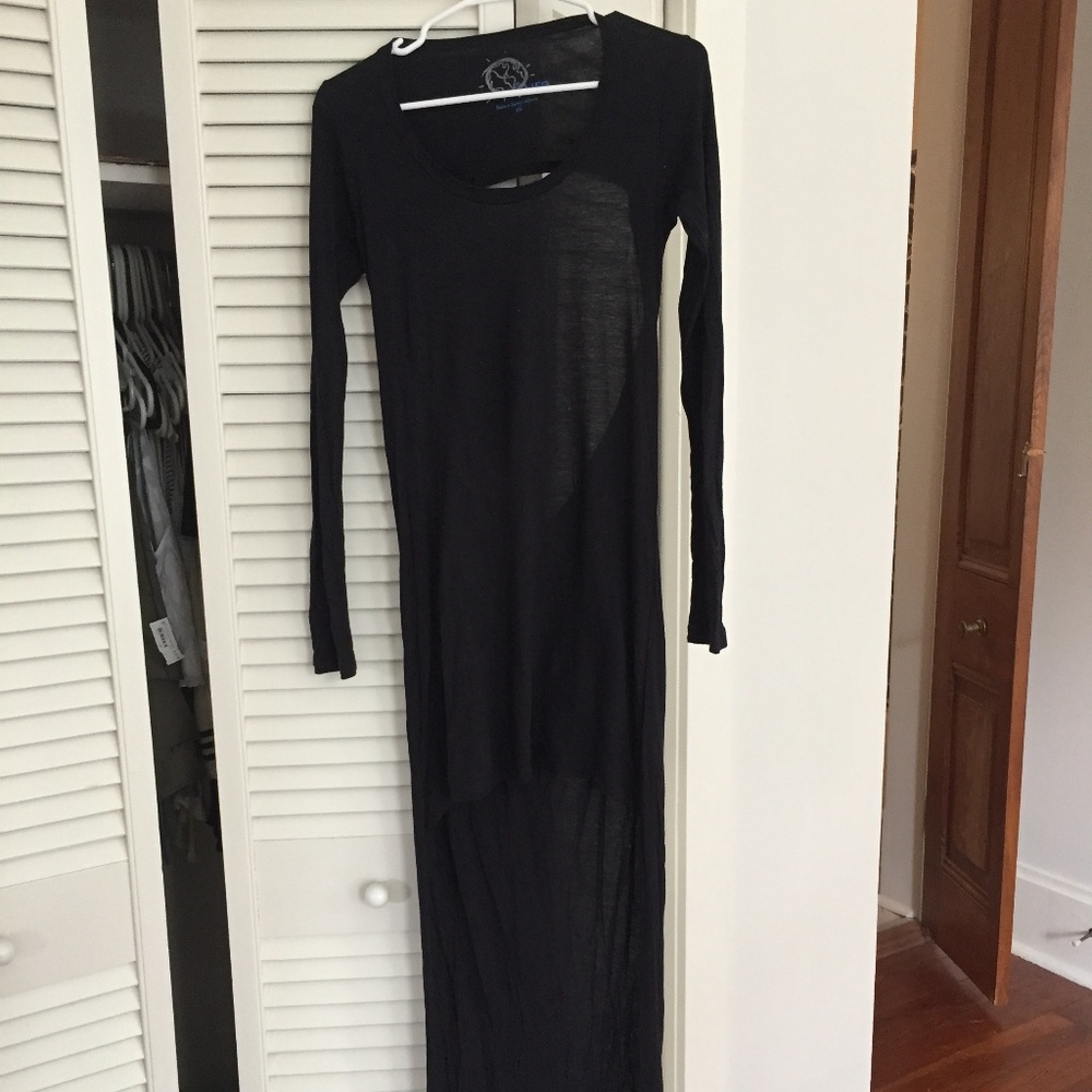 High Low Long Sleeve Dress (Blue Life)